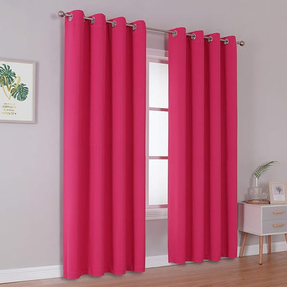DUALIFE Room Darkening Curtain Panels Energy Efficient - Image 2