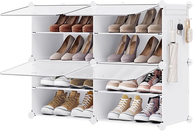SONGMICS Shoe Rack Organizer, 4-Tier Shoe Storage Cabinet by SONGMICSbySONGMICSHOME