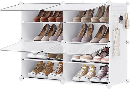 SONGMICS Shoe Rack Organizer, 4-Tier Shoe Storage Cabinet by SONGMICSbySONGMICSHOME