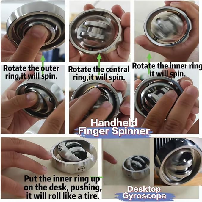 MagLev Fidget Spinner for Adults, CNC Stainless Steel Gyroscope - Image 7