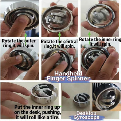 MagLev Fidget Spinner for Adults, CNC Stainless Steel Gyroscope - Image 7