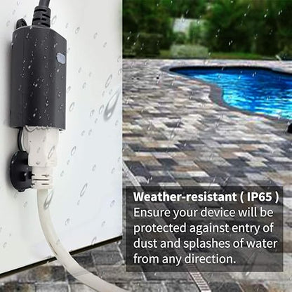 Minoston Outdoor Smart Plug, WiFi Outlet, IP65 Weatherproof, Compatible - Image 5