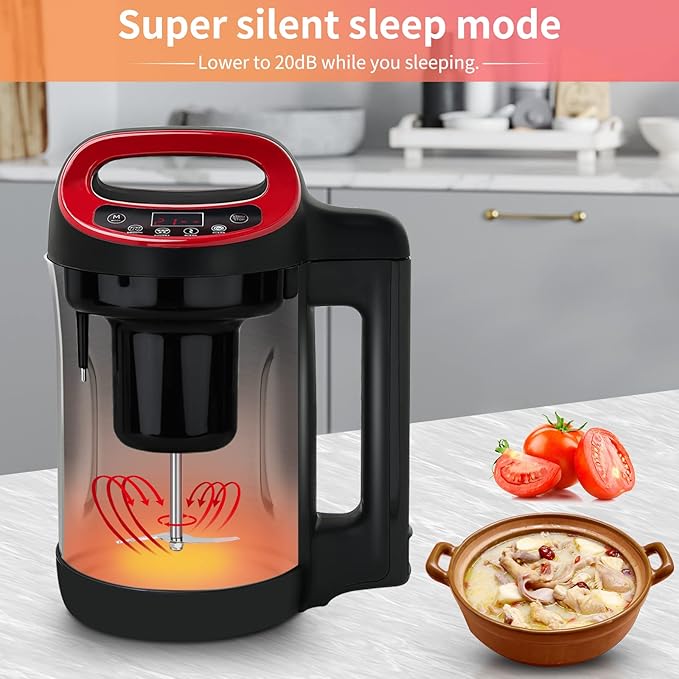 Soup Maker 1.6 L, 4-in-1 Multifunctional Smooth Soup and Chunky Soup Machine - Image 2