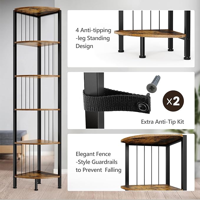 MonaSixy 6 Tier Corner Shelf - Image 7