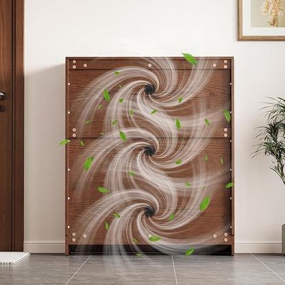KungFuWood Soild Wood Shoe Storage Cabinet - Image 2