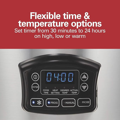 Hamilton Beach Portable 6 Quart Set & Forget Digital Programmable Slow Cooker - Image 6