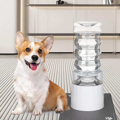 RIZZARI Large Water Dispenser for Dogs: 8L Gravity White Automatic Stainless - Image 7