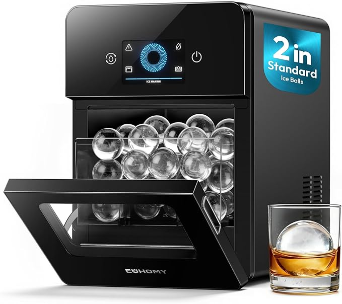 EUHOMY 2" Ice Ball Maker Countertop, Self-Cleaning Sphere Ice Maker Machine by EUHOMY