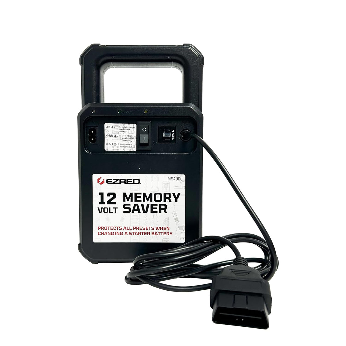 EZRED MS4000 Automotive Memory Saver With Built In Charger , Black