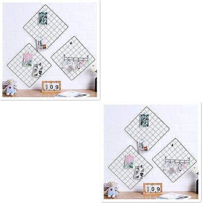 Feadily 6 Pack Metal Grid Panel, 13.8" x 13.8" Black Wire Grid Wall Organizer - Image 6