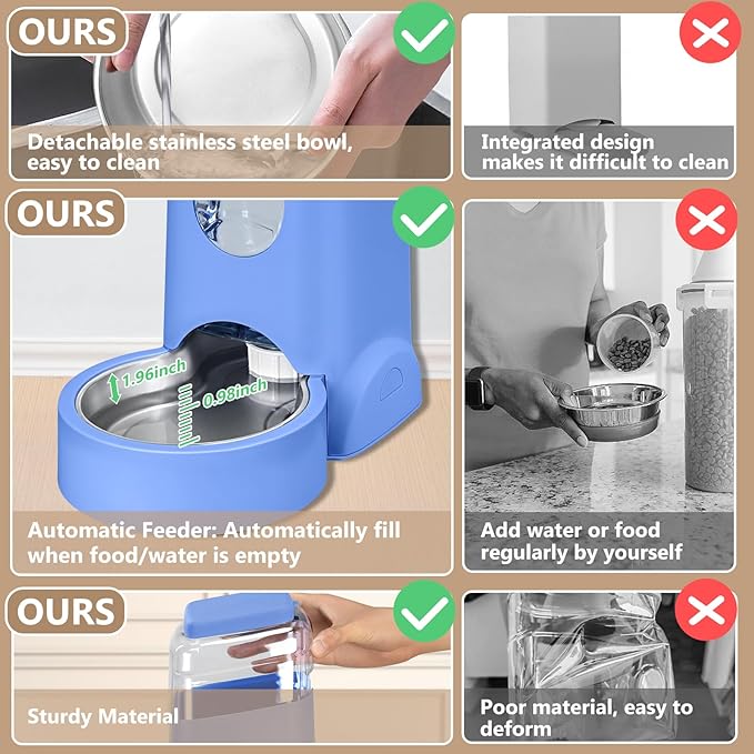 HWONMTE Portable Automatic Cat Feeder and Water Dispenser - Image 4