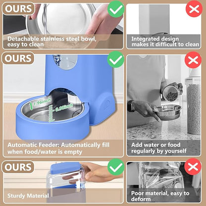 HWONMTE Portable Automatic Cat Feeder and Water Dispenser - Image 4