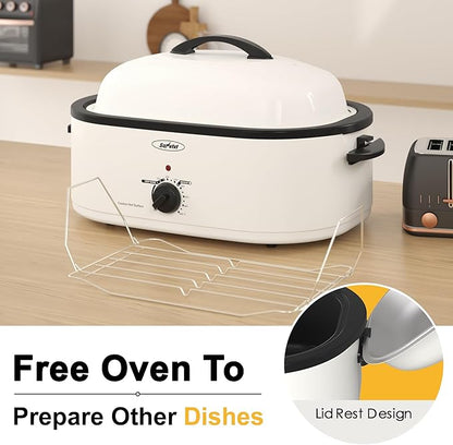 Sunvivi Roaster Oven with Self-Basting Lid, 18 Quart Electric Roaster with - Image 4