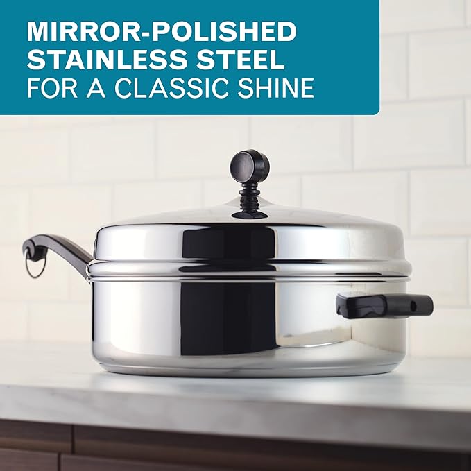 Farberware Classic Series Anniversary Edition Stainless Steel Sauté Pan and Lid - Image 6