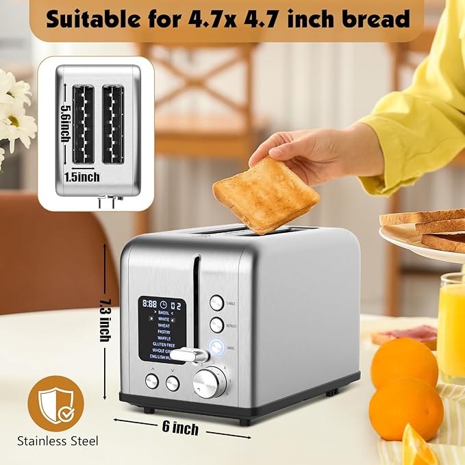 2-Slice Bagel Toaster Stainless Steel - Image 5