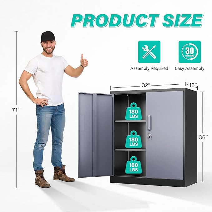 SISESOL Metal Storage Cabinet - Image 3