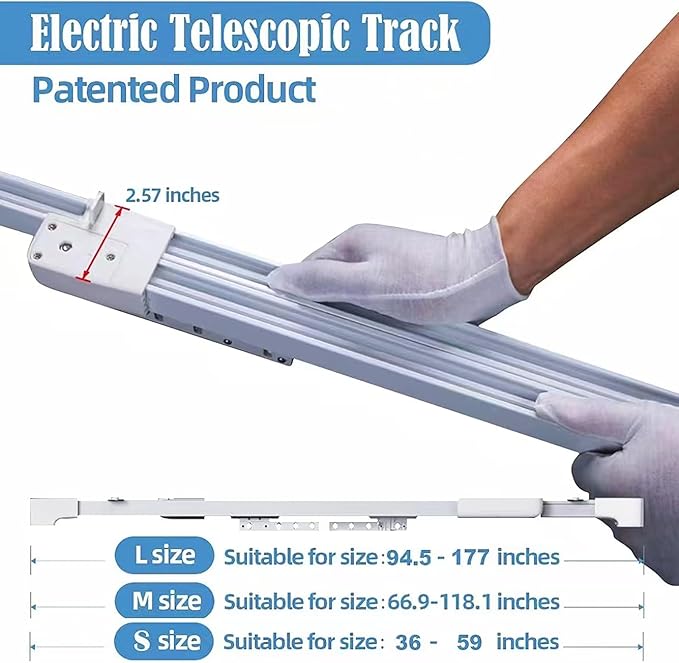 TIPIACE Hard-Wired Tuya Wifi Motorized Curtain Track to Remote Control Ceiling - Image 7