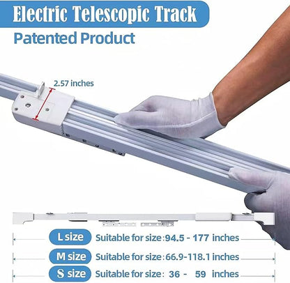 TIPIACE Hard-Wired Tuya Wifi Motorized Curtain Tracks to Remote Control Ceiling - Image 7