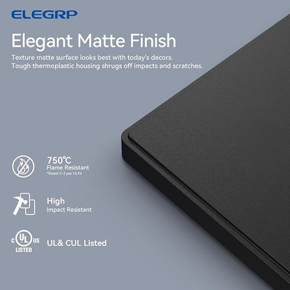ELEGRP 4-Gang Screwless Decorative Wall Plates, Mid-Size Unbreakable - Image 2