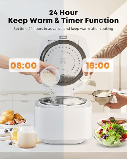 Novaspark Low Carb Rice Cooker Stainless Steel Inner Pot, Mini Stainless Steel - Image 6