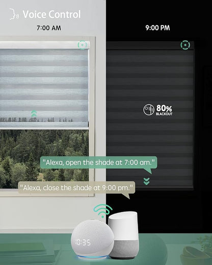 Yoolax Motorized Blinds with Remote, Electric Zebra Blinds - Image 4