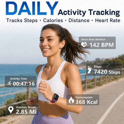 senior-friendly pedometer watch, step counter, no app or, side view