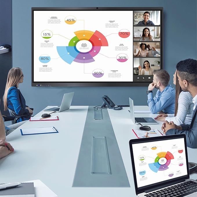 ZPNUZDU Smart Board, 4K UHD Touch Screen Open Dual System Smart Whiteboard - Image 5
