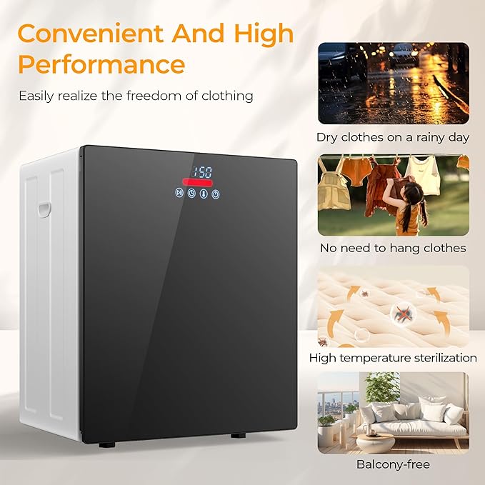 EUHOMY 1.5 Cu.ft. Portable Clothes Dryer, 850W Compact Dryer - Image 4