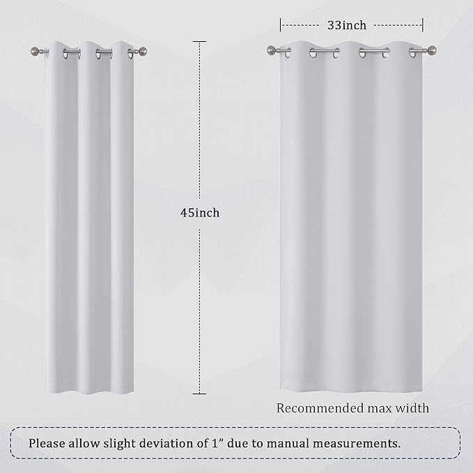 DUALIFE Greyish White Short Curtains - Image 6