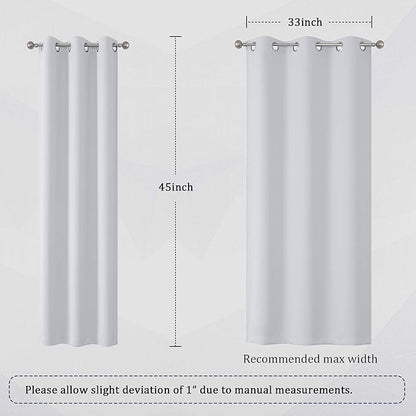 DUALIFE Greyish White Short Curtains - Image 6