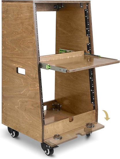 Sound Town DIY Slanted 16U Studio Rack, - Image 4