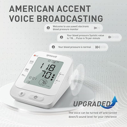 yuwell Blood Pressure Monitor, Large Upper Arm Blood Pressure Cuff, Digital - Image 5