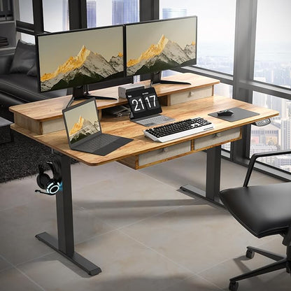 55 * 30 Inches Electric Standing Widened Desk Adjustable Height - Image 2