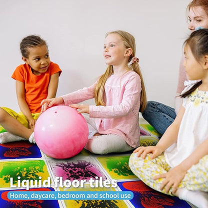 Art3d Liquid Sensory Floor Decorative Tiles, 11.8"x11.8" Square, 4 Tiles - Image 6