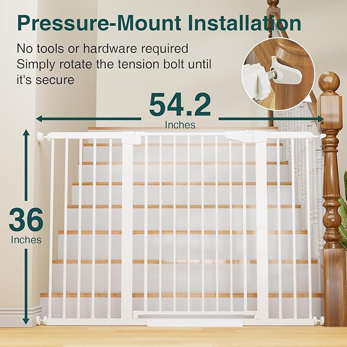 Cumbor 36" Extra Tall Baby Gate - Image 2