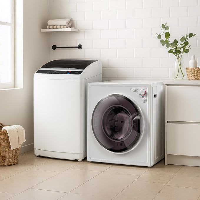 ROVSUN 2.6CuFt Clothes Dryer and 25LBS Full-Automatic Washing Machine Set - Image 2