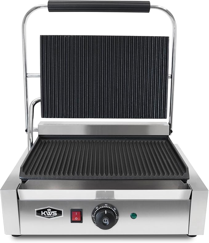 KWS PM-17 Premium 110V Electric Commercial 1700W Panini Grill by KitchenWareStation