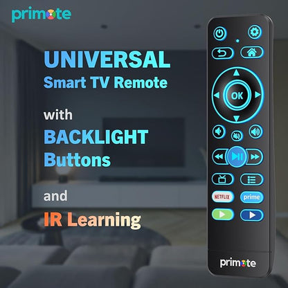 Primote Remote w/Backlit for Fire& Roku Smart-TVs, Including - Image 6