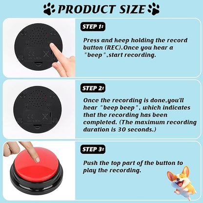 10 PCS Red Voice Recording Buttons - Image 4