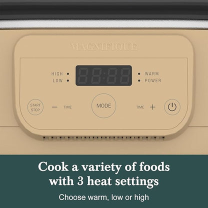 6 Quart Programmable Slow Cooker Removable Healthy Nonstick Pot - Image 2
