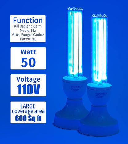 BAIMNOCM 50 Watt UV Light Sanitizer, UVC Germicidal Lamp - Image 5