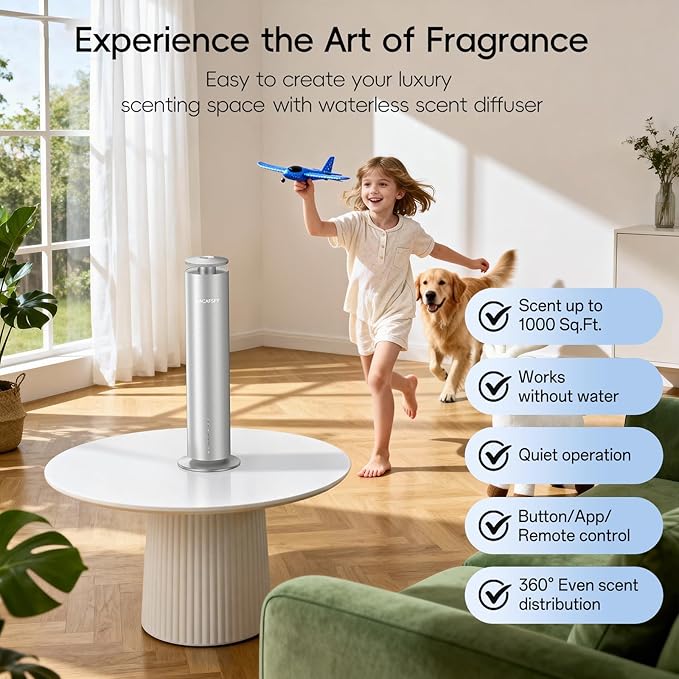 Waterless Scent Diffuser Kit-Include 2x120ml Essential Oils, Essential Oil - Image 2