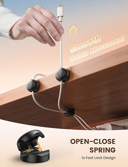 Lamicall Cable Clips, Spring Cord Organizer Holder - Image 3
