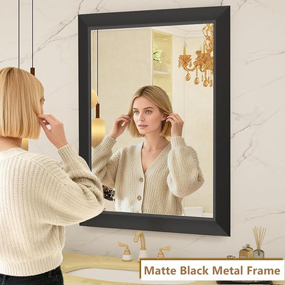 SMIROR Matte Black Bathroom Mirror - Image 4