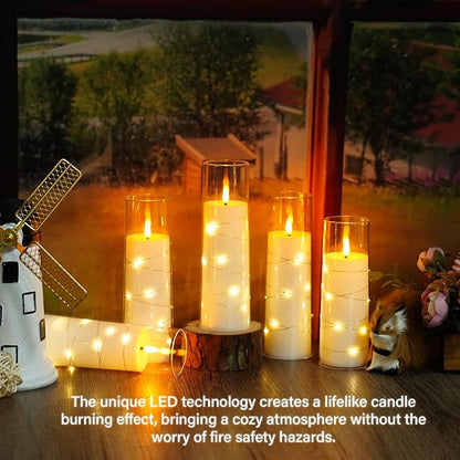 Flameless Candles with Embedded Star String, Suitable - Image 5