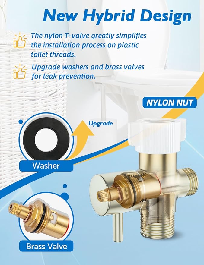 Gold Handheld Bidet Sprayer for Toilet, BRITULIF Jet Sprayer for Toilet Muslim - Image 5