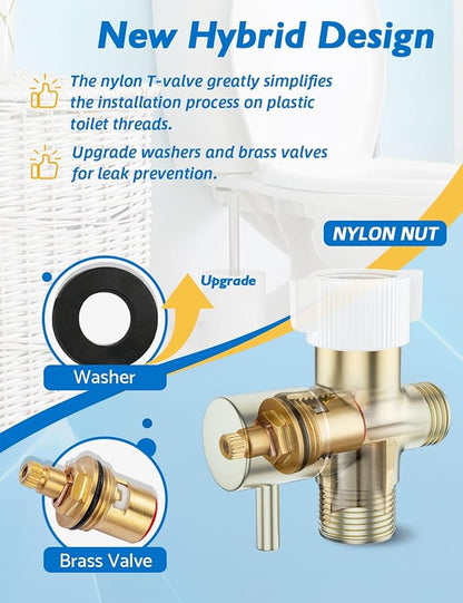 Gold Handheld Bidet Sprayer for Toilet, BRITULIF Jet Sprayer for Toilet Muslim - Image 5