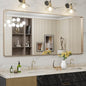 LOAAO 72”X32” Gold Bathroom Mirror, Rounded Rectangle Gold Frame Mirror by LOAAO