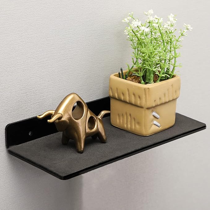 IEEK 9 Inch Acrylic Floating Shelves Set of 4, Small Wall Display Shelf - Image 8