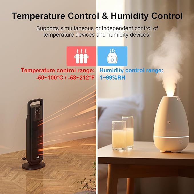 KETOTEK Digital Temperature and Humidity Controller Outlet, Reptile Thermostat - Image 4